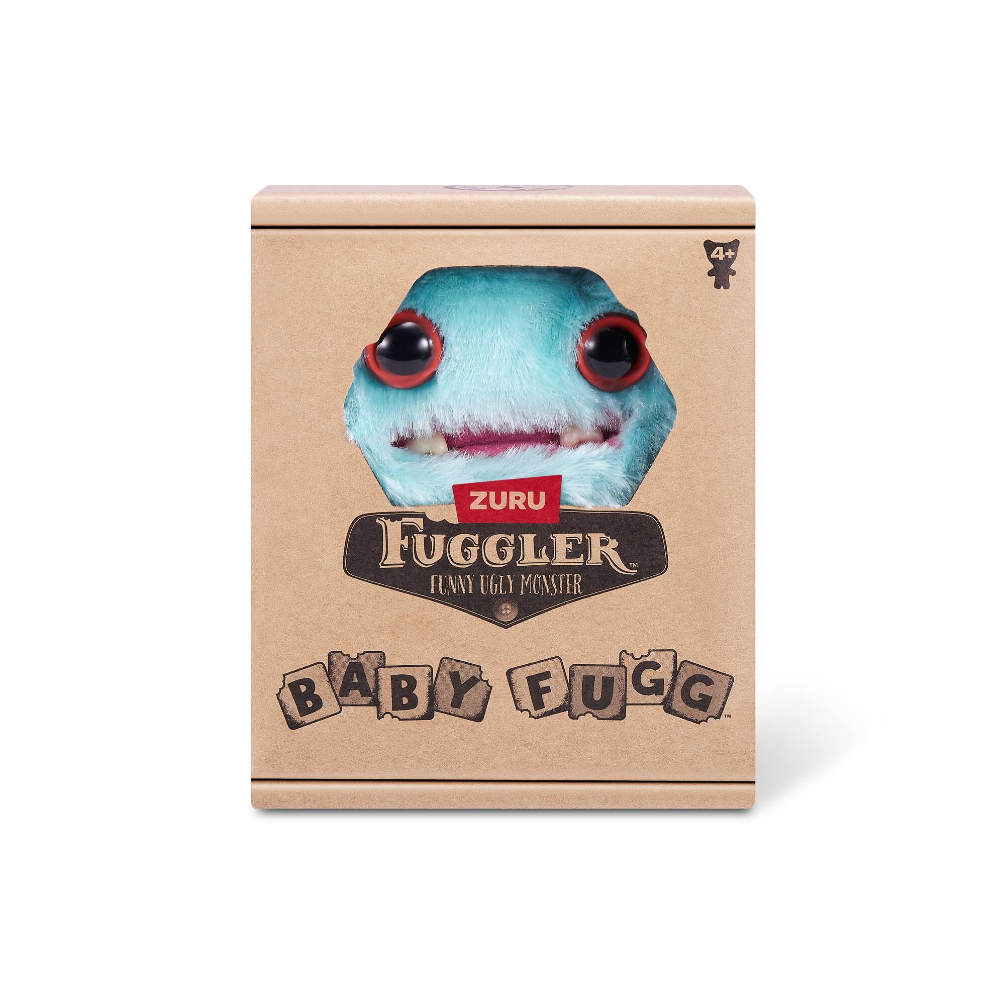 Fuggler™ Baby Fugg™ 3.5" Teal Wide Eyed Weirdo Funny Ugly Monster Soft Plush